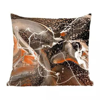 Декоративная подушка MuchoWow, подушка для дивана, декоративная подушка для гостиной, 60 х 60 см, акриловая краска - красный - узор - чехол на подушку - хлопчатобумажная ткань - декоративные чехлы на подушки