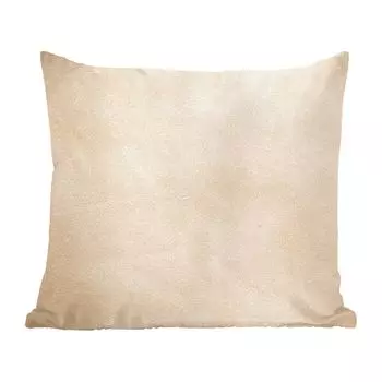 Декоративная подушка MuchoWow, подушка для дивана, декоративная подушка для гостиной, 60 x 60 см, кожа - структурированная - имитация кожи - бежевый - чехол на подушку - хлопчатобумажная ткань - декоративные чехлы на подушки