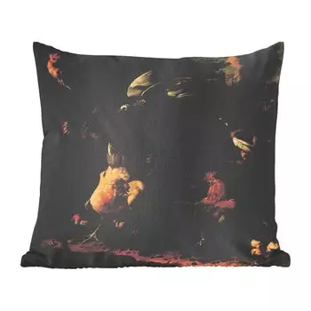 Декоративная подушка MuchoWow, подушка для дивана, декоративная подушка для гостиной, 50 х 50 см, птицы в парке - картина Мельхиора д'Хондекутера - чехлы на подушки - украшение - спальня