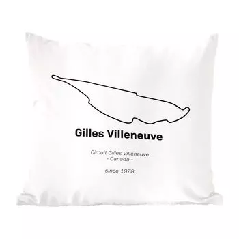 Декоративная подушка MuchoWow, подушка для дивана, декоративная подушка для гостиной, 60 x 60 см, Формула 1 - Канада - гоночная трасса - чехол для подушки - хлопчатобумажная ткань - декоративные чехлы для подушек