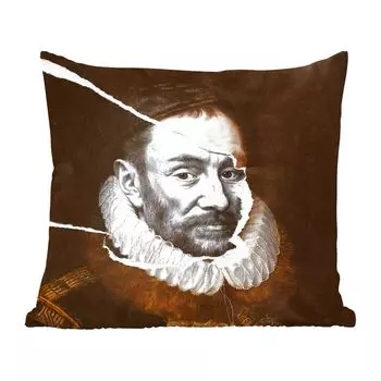 Декоративная подушка MuchoWow, подушка для дивана, декоративная подушка для гостиной, 60 x 60 см, Вильгельм Оранский - Старые мастера - Адриан Томасц - чехол на подушку - хлопчатобумажная ткань - декоративные наволочки