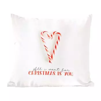Декоративная подушка MuchoWow, подушка для дивана, декоративная подушка для гостиной, 50 x 50 см, Рождество - сладости - цитата - чехлы на подушки - украшение - спальня