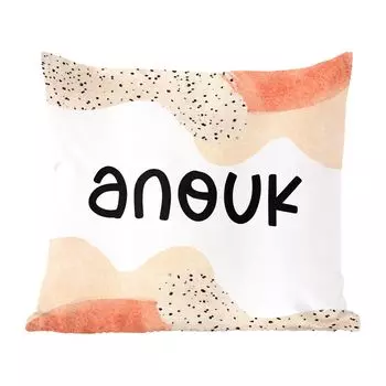 Декоративная подушка MuchoWow, подушка для дивана, декоративная подушка для гостиной, 60 х 60 см, Анук - пастель - девочка - чехол на подушку - хлопчатобумажная ткань - декоративные наволочки