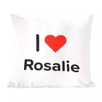 Декоративная подушка MuchoWow, подушка для дивана, декоративная подушка для гостиной, 50 х 50 см, I love - Розали - девочка - чехлы на подушки - украшение - спальня