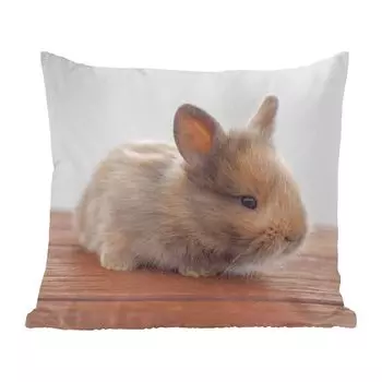Декоративная подушка MuchoWow, подушка для дивана, декоративная подушка для гостиной, 60 х 60 см, ребенок, кролик, дерево, чехол на подушку, хлопчатобумажная ткань, декоративные чехлы на подушки