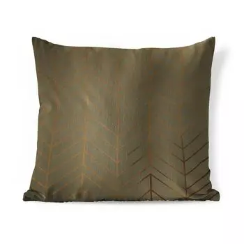 Декоративная подушка MuchoWow, подушка для дивана, декоративная подушка для гостиной, 60 x 60 см, линия - золото - узор - чехол на подушку - хлопчатобумажная ткань - декоративные наволочки