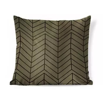 Декоративная подушка MuchoWow, подушка для дивана, декоративная подушка для гостиной, 50 x 50 см, линия - узор - коричневый - чехлы на подушки - украшение - спальня