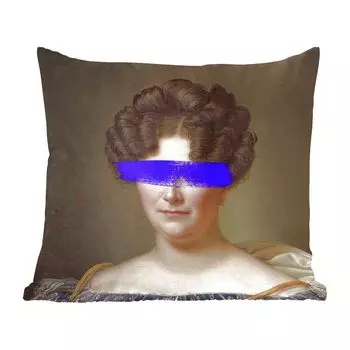 Декоративная подушка MuchoWow, подушка для дивана, декоративная подушка для гостиной, 60 x 60 см, Йоханна Генриетта Энгелен - Дюбуа Драоне - роспись - чехол на подушку - хлопчатобумажная ткань - декоративные наволочки