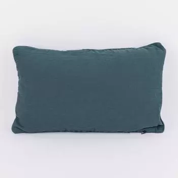 Декоративная подушка муслиновая с окантовкой однотонная разного цвета 45х45см или 30х50см размер 30х50см (ШхД) цвет бирюзовый Stof