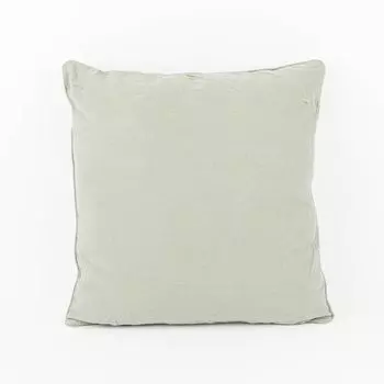 Декоративная подушка муслиновая с окантовкой однотонная, разные цвета 45х45см или 30х50см, размер 45х45см (ШхД), цвет шалфейный Stof