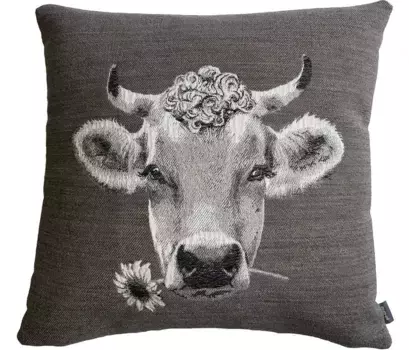 Декоративная подушка PAD "МОО", Производство Европа 45х45 см, серый