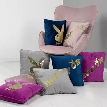 Декоративная подушка Playboy, антрацитовый