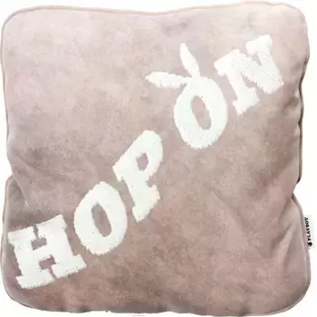 Декоративная подушка PLAYBOY «Бархатная подушка ELLEN, Hop On», цвет Altrosa Samt + mit Pailletten-Schriftzug