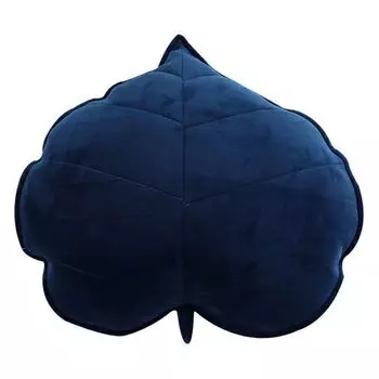 Декоративная подушка Полностью наполняющая Высокая эластичность Не осыпающаяся Противотаблеточная Противоусадочная форма Листья Прозрачная подушка с прожилками Декор дивана - Темно-синий Stuttg