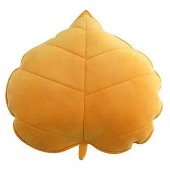 Декоративная подушка Полностью наполняющая Высокая эластичность Не осыпающаяся Противотаблетчатая Противоусадочная форма Листа Прозрачная подушка с прожилками Декор дивана - Желтый Stuttg
