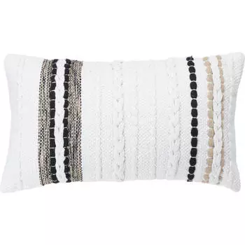 Декоративная подушка полоса Home Styling Collection, белый