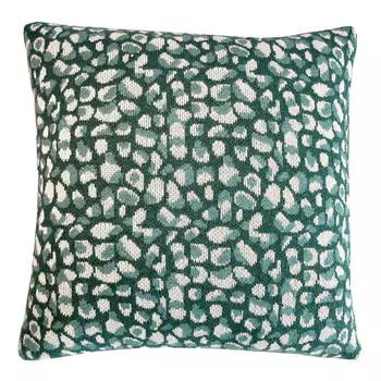 Декоративная подушка primitives точечная вязка зеленая Malagoon, зеленый