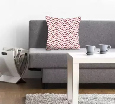 Декоративная подушка Queence "Арон", с узором зигзаг, чехол без наполнения, 1 шт 40х40 см, красный