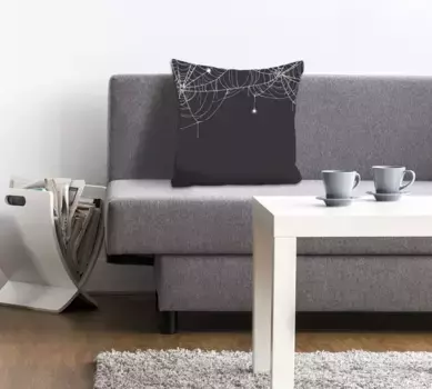 Декоративная подушка Queence "Человек-паук", чехол без наполнения, 1 шт 40х40 см, серый