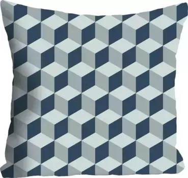 Декоративная подушка Queence ""Cube", чехол без наполнителя, 1 шт 40х40 см, цвет bunt + bedruckt