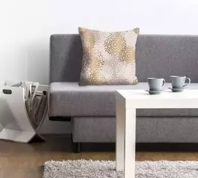 Декоративная подушка Queence "Джастин", с мандалами, чехол без наполнения, 1 шт 40х40 см, цвет goldfarben + bedruckt