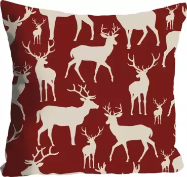 Декоративная подушка Queence "Энтони", чехол на подушку без наполнения, 1 шт 40х40 см, красный