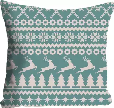 Декоративная подушка Queence "Лука", чехол на подушку без наполнения, 1 шт 40х40 см, бирюзовый