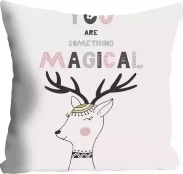 Декоративная подушка Queence "Magical", чехол без наполнителя, 1 шт 40х40 см, цвет bunt + bedruckt