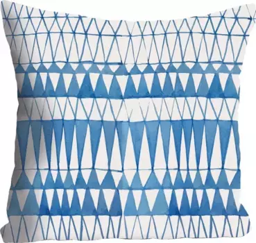 Декоративная подушка Queence "Треугольники", чехол на подушку без наполнения, 1 шт 40х40 см, цвет bunt + bedruckt