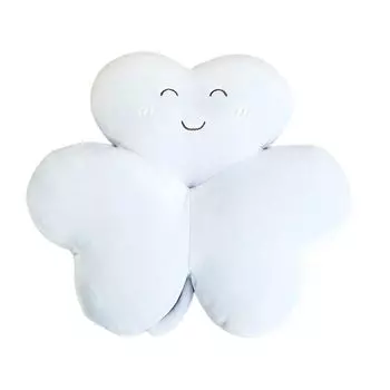 Декоративная подушка с полным наполнением, высокоэластичная, не линяет, не скатывается, форма цвета клевера, дневной сон, декоративная подушка, украшение для гостиной, синий, размеры: L Stuttg