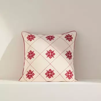 Декоративная подушка Sack El Corte Ingls с вышивкой, красный