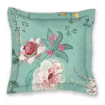Декоративная подушка Tokyo Bouquet, квадратная, 45х45 см, зеленая Beddinghouse