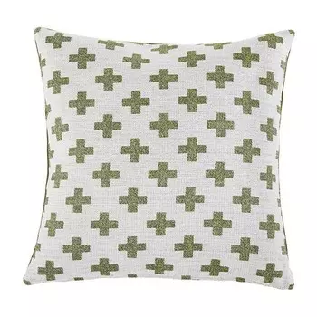 Декоративная подушка twentyfour Aida, 45 см цвет beige/grn