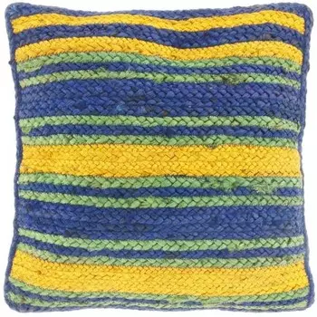 Декоративная подушка Unique Living Bennie, 45x9x45 см цвет blau/multicolor/gelb