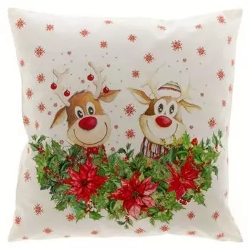 Декоративная подушка Unique Living Filip, 45x8x45 см цвет grn/rot/wei