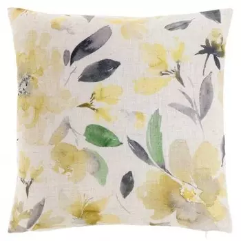 Декоративная подушка Unique Living Leinendruck, 45x8x45 см цвет multicolor/gelb