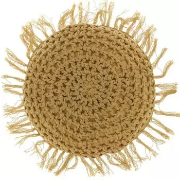 Декоративная подушка Unique Living Tufo, 45x45x45 см, желтый