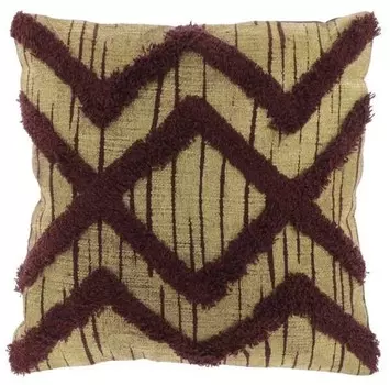 Декоративная подушка Unique Living Vinny, 45x8x45 см цвет dunkelbraun/rot