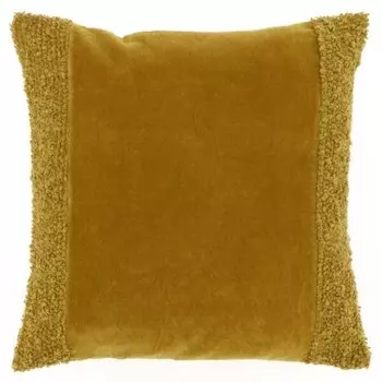 Декоративная подушка Unique Living Wess, 45x8x45 см цвет dunkelgelb/gelb