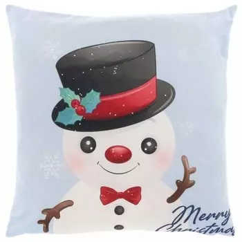 Декоративная подушка Unique Living Xmas, 45x8x45 см цвет hellblau/multicolor/wei