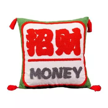 Декоративная подушка в китайском стиле с вышивкой, квадратная помолвка/свадебный диван, постельное белье, плюшевая подушка, декор с кисточками для спальни-E Stuttg