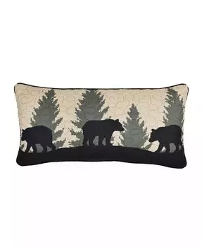 Декоративная подушка в виде лапы в клетку Bear Walk, 18 x 18 дюймов American Heritage Textiles, мультиколор
