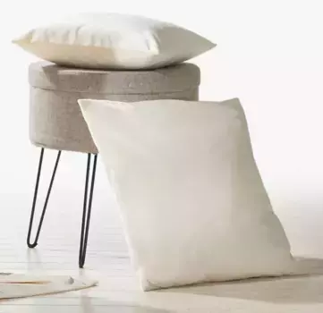 Декоративная подушка Weckbrodt "Валентин", имитация бархата, велюр, однотонные цвета, чехол без наполнителя 50х50 см, кремовый