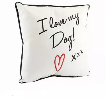 Декоративная подушка "Я люблю свою собаку" с наполнителем Lesser & Pavey