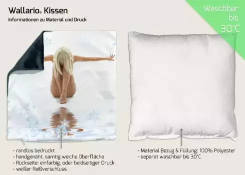 Декоративная поудшка Wallario, белый