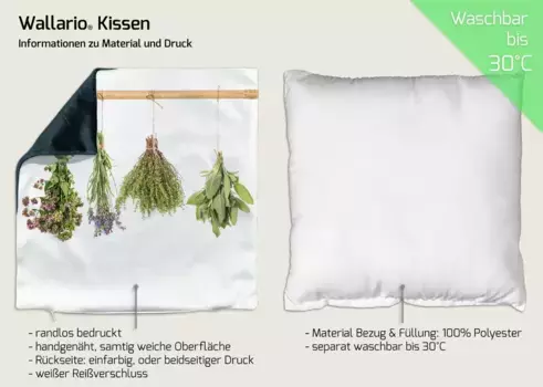 Декоративная поудшка Wallario, белый