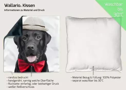 Декоративная поудшка Wallario, белый