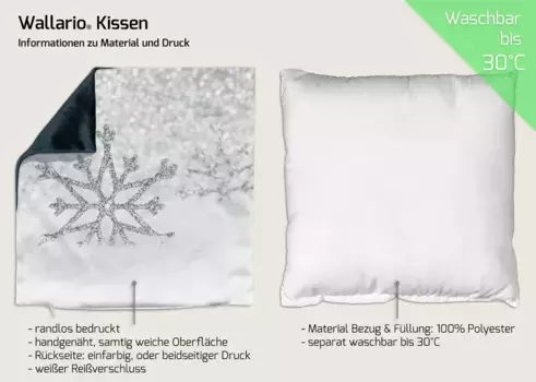 Декоративная поудшка Wallario, белый