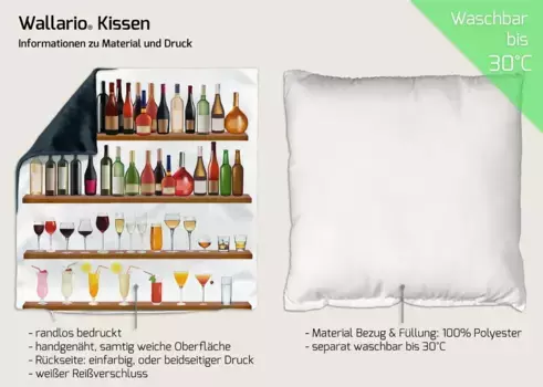 Декоративная поудшка Wallario, белый