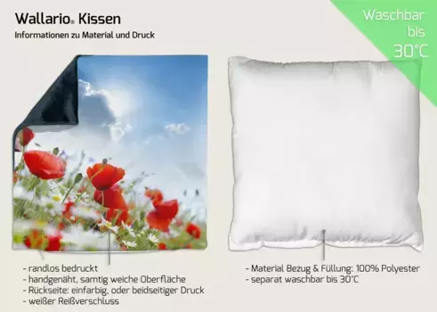 Декоративная поудшка Wallario, белый